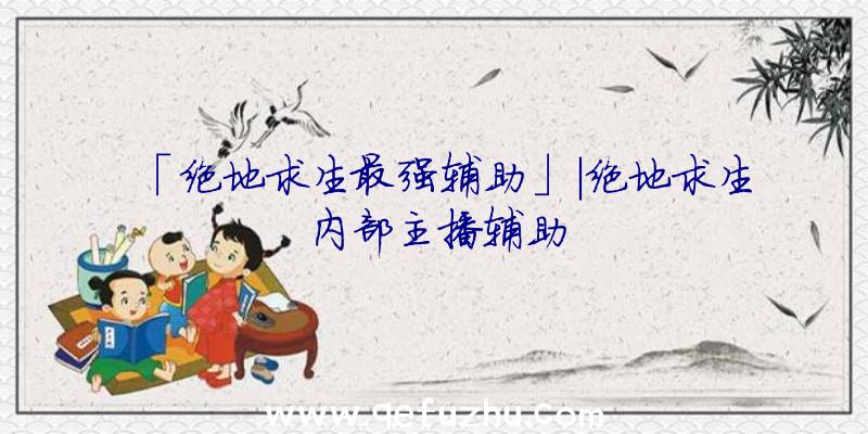 「绝地求生最强辅助」|绝地求生内部主播辅助